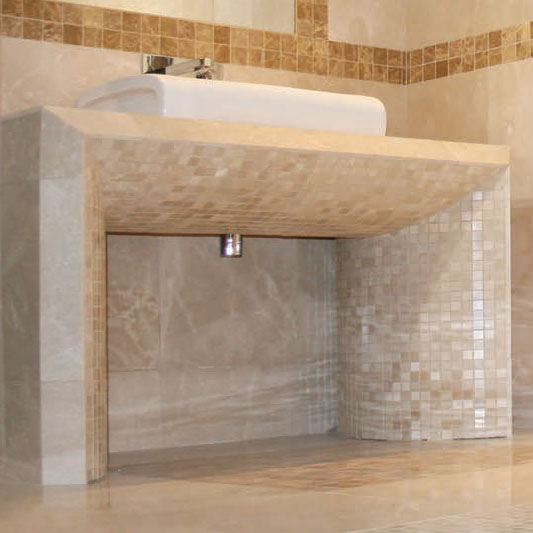 Travertine Beige Mosaic Tiles